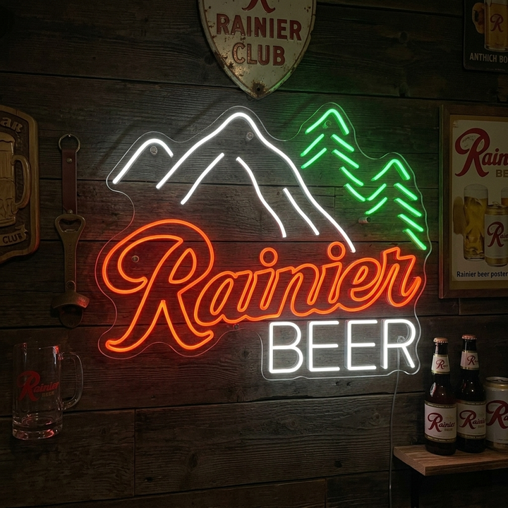 "Rainier Beer" Letrero de neón