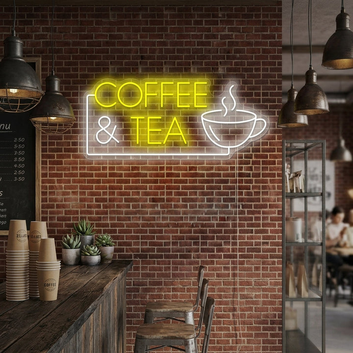 "Coffee & Tea" Letrero de neón