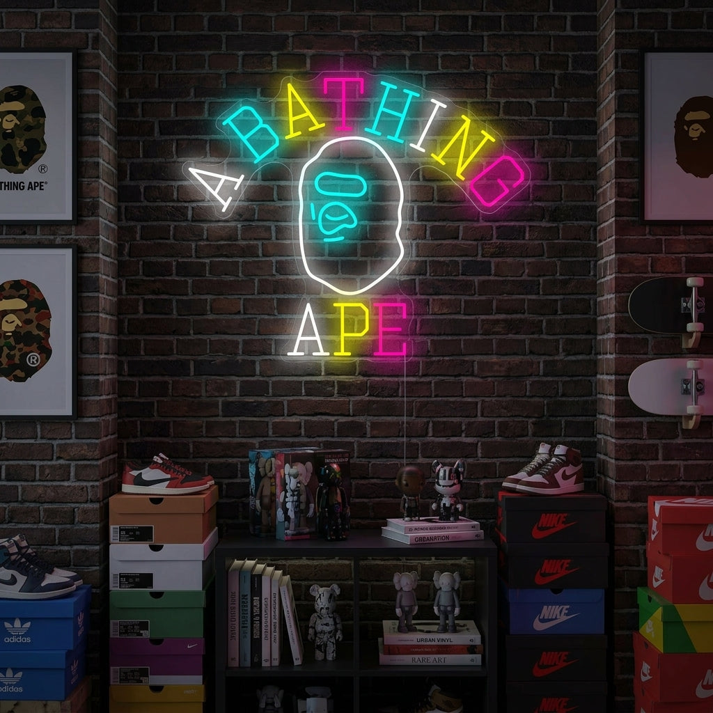 "Bathing Ape" Letrero de neón