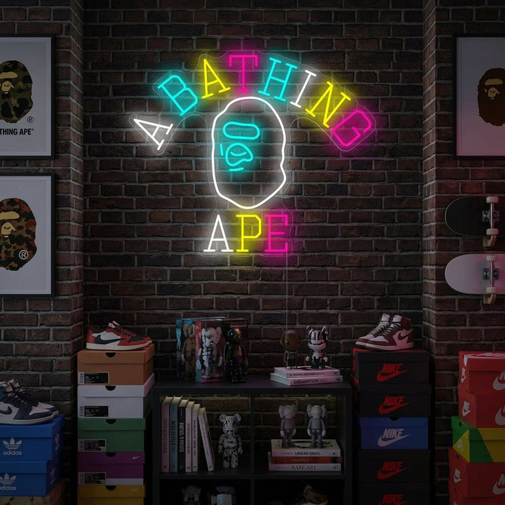 "Bathing Ape" Letrero de neón