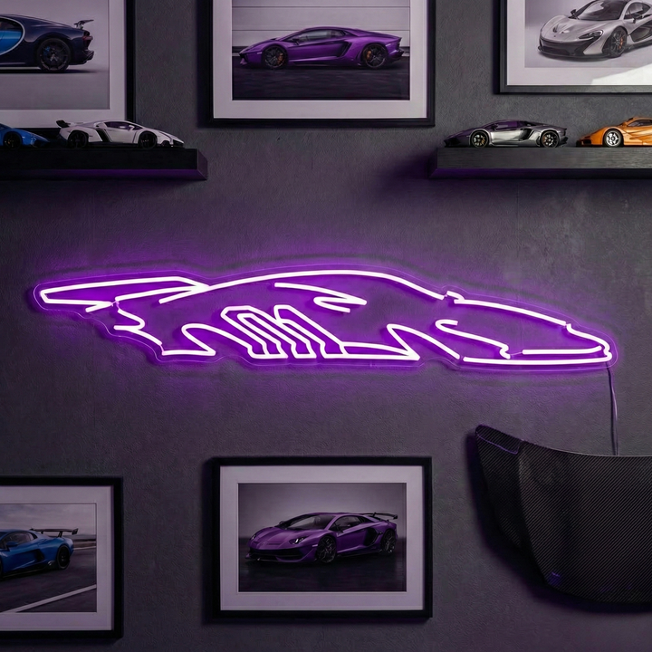 "Coche de carreras" Letrero de neón