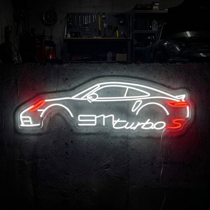 "Coche Turbo S" Letrero de neón