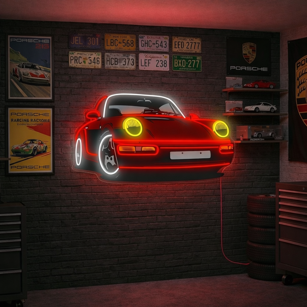 "Turbo Car" Letrero de neón