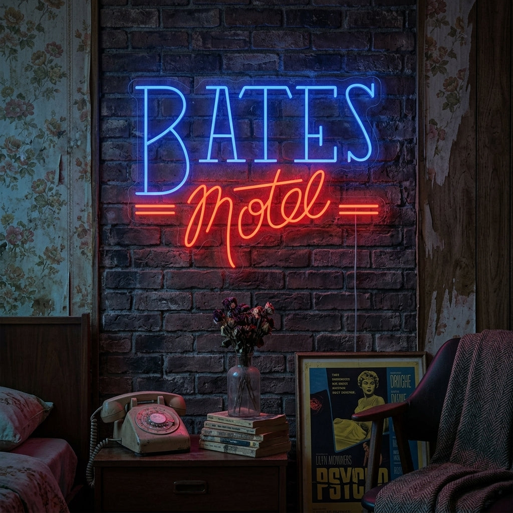 "Bates Motel" Letrero de neón