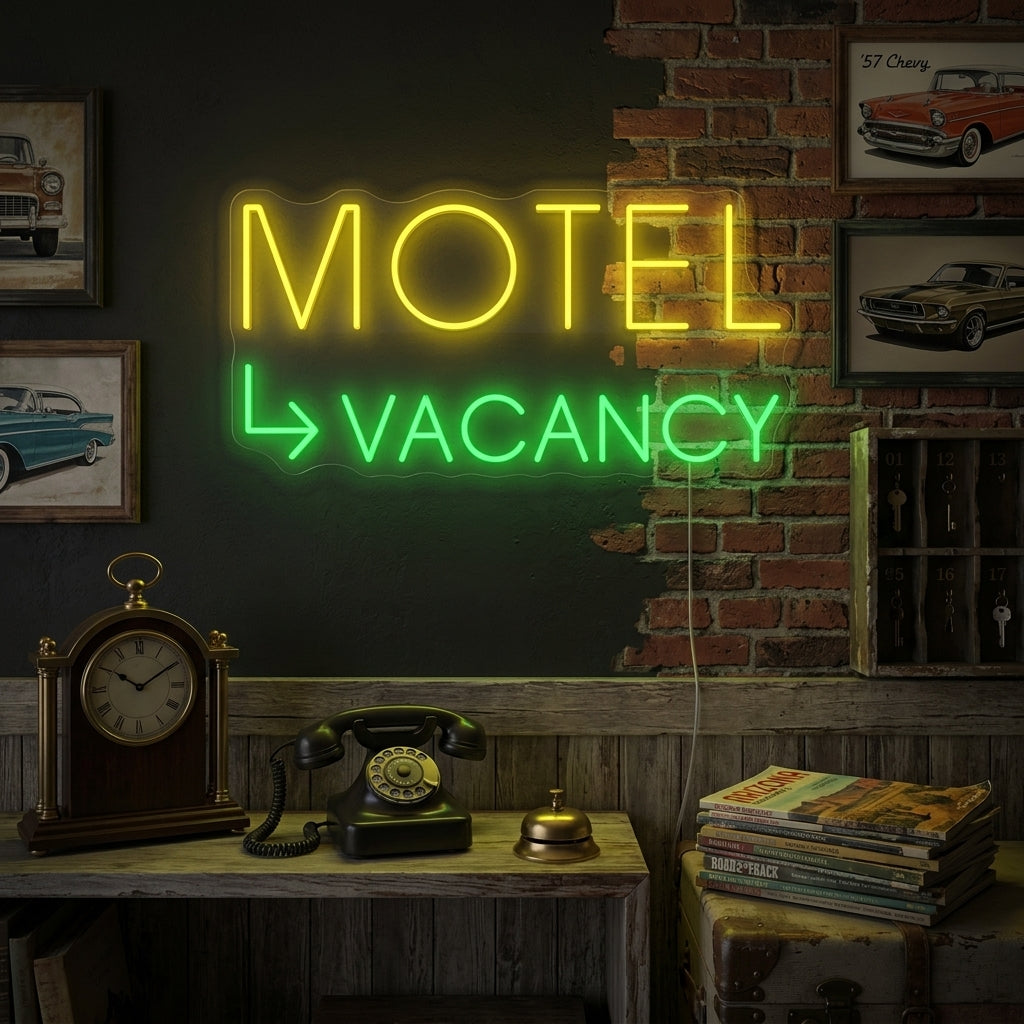 "Motel Vacancy" Letrero de neón