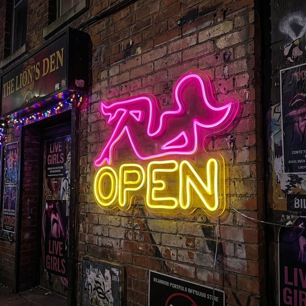 "Club de striptease" Letrero de neón