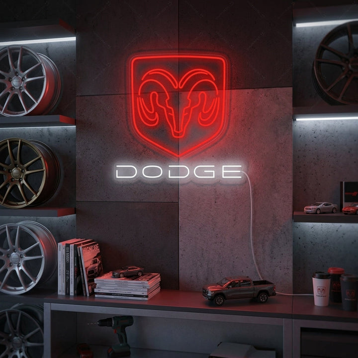 "Dodg-Car" Letrero de neón