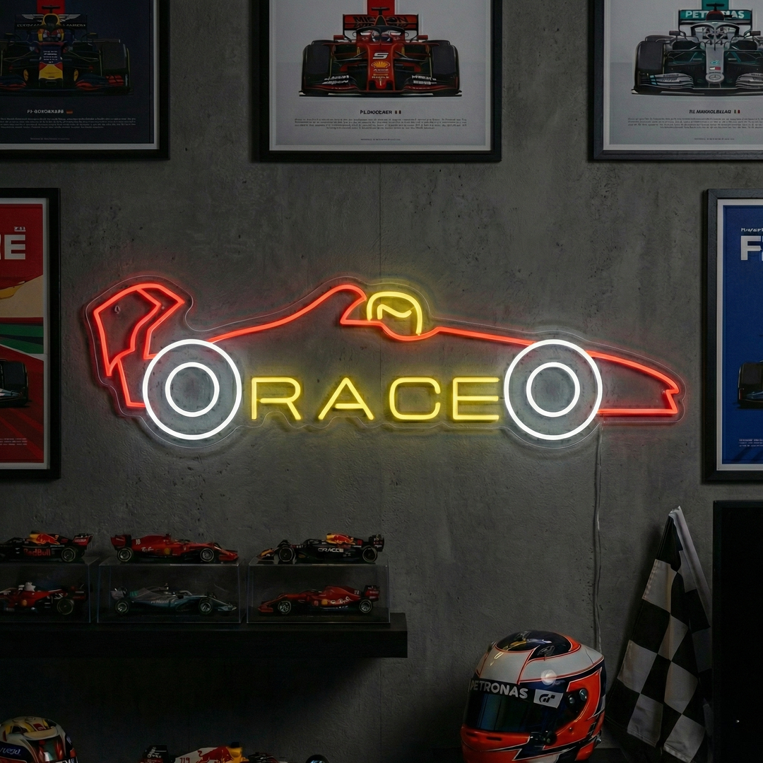 "Race Car" Letrero de neón
