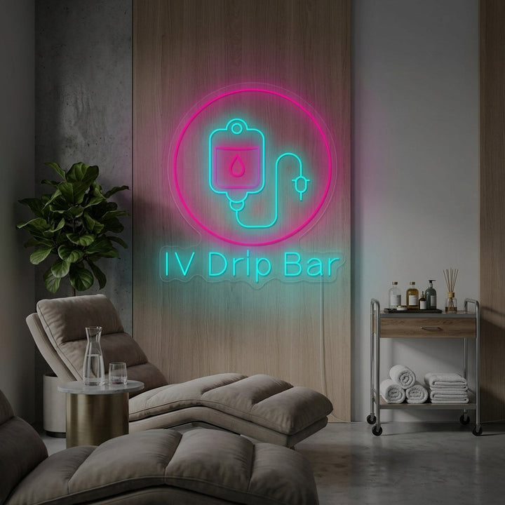 "Iv Drip Bar" Letrero de neón