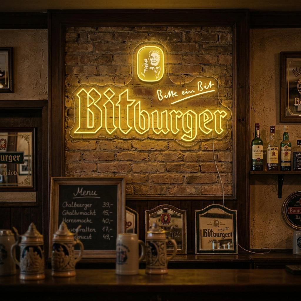 "Bitburger" Letrero de neón