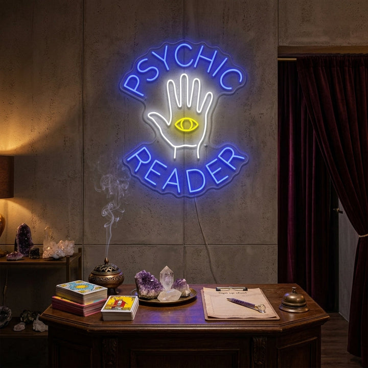 "Psychic Reader" Letrero de neón