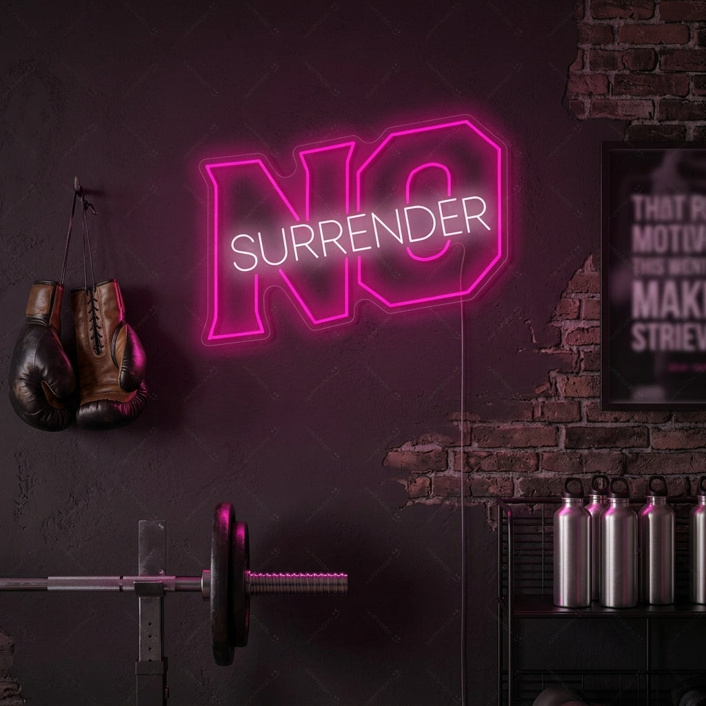 "No Surrender" Letrero de neón