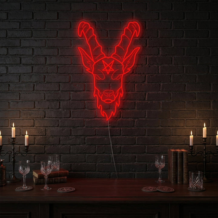 "Baphomet gótico" Letrero de neón