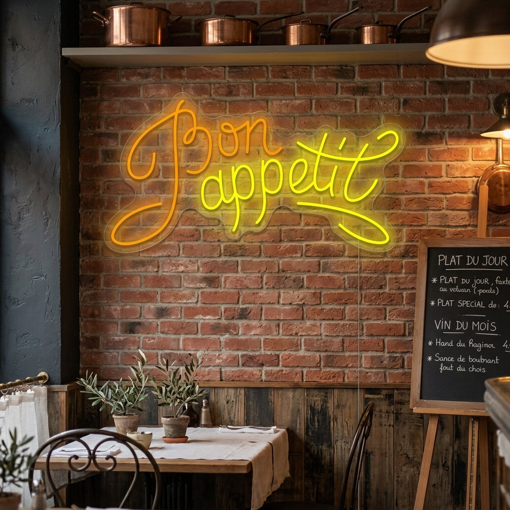 "Bon Appetit" Letrero de neón