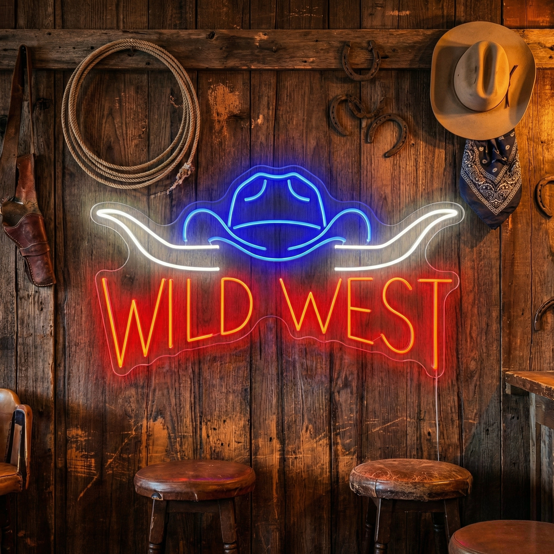 "Wild West" Letrero de neón