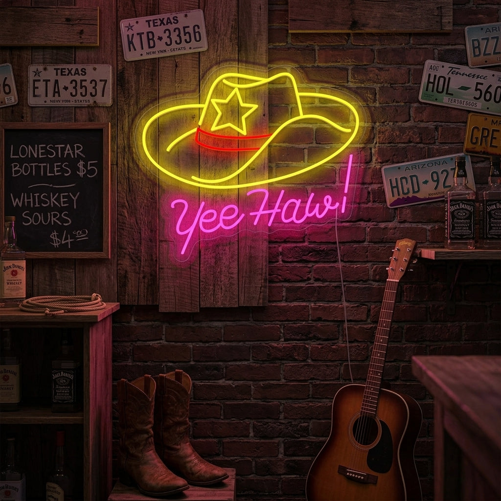 "Yeehaw" Letrero de neón