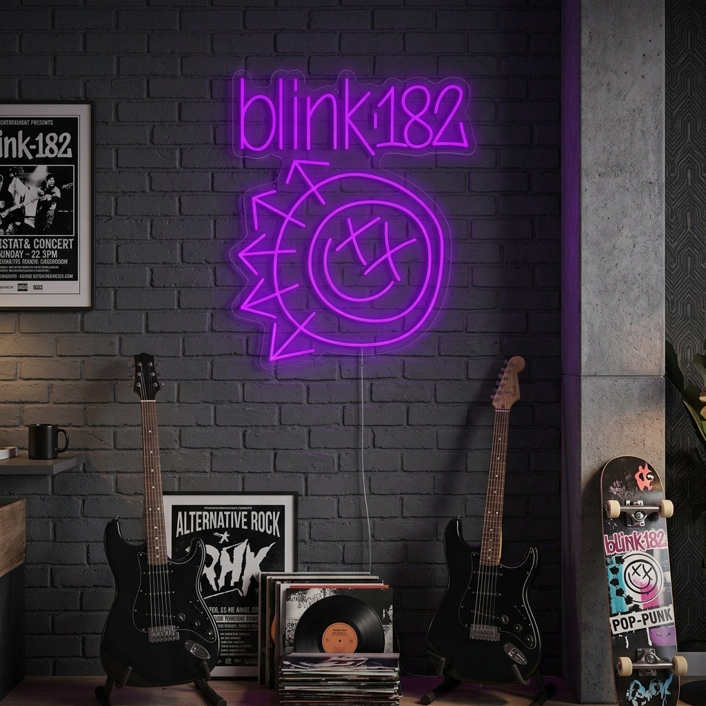 "Blink 182" Letrero de neón