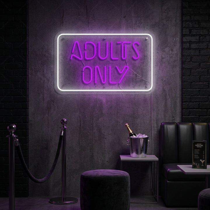 "Adult Only" Letrero de neón