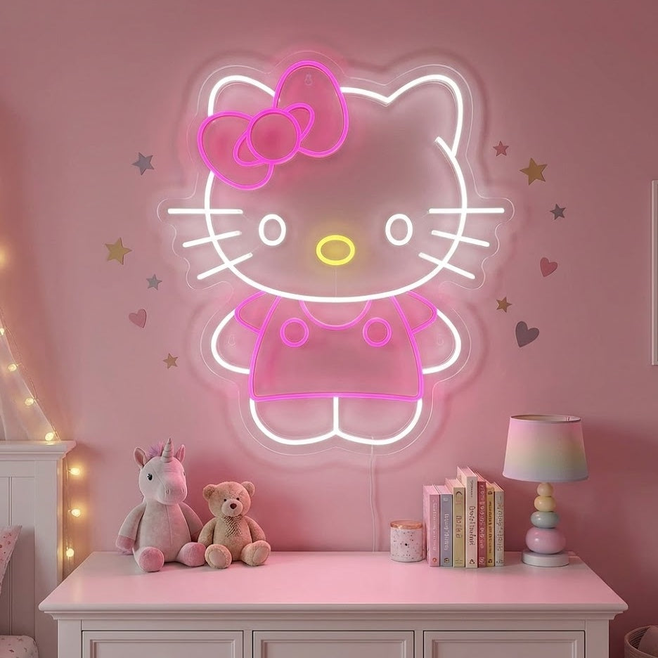 "Gato de anime" Letrero de neón