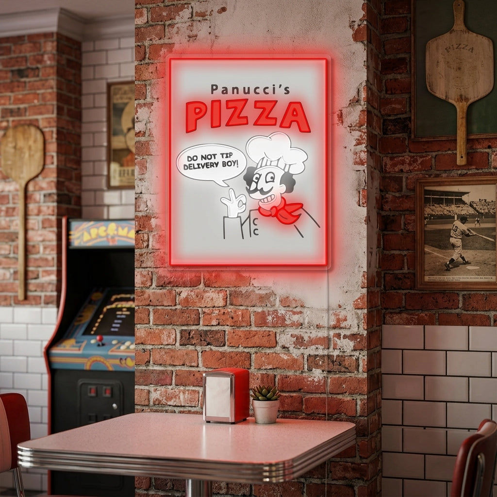 "Panucci's Pizza" Letrero de neón