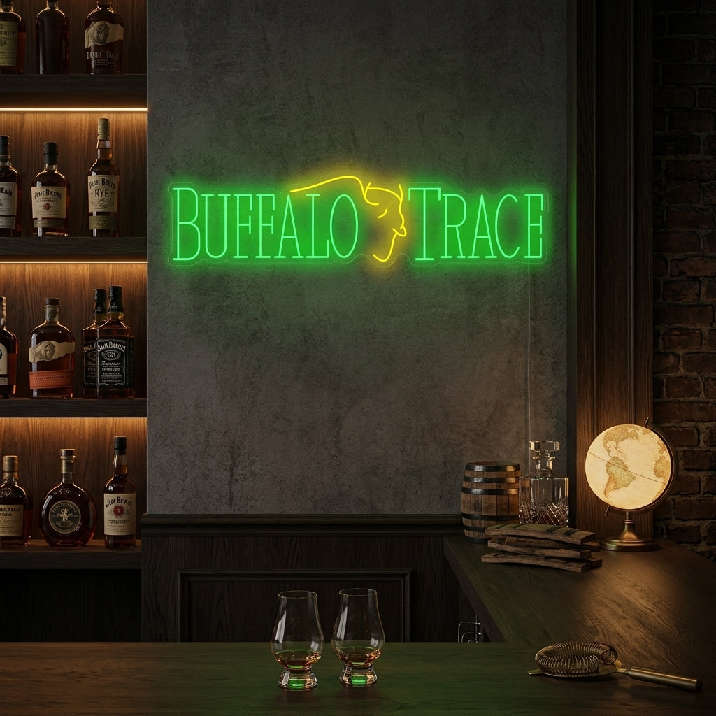 "Buffalo Trace" Letrero de neón