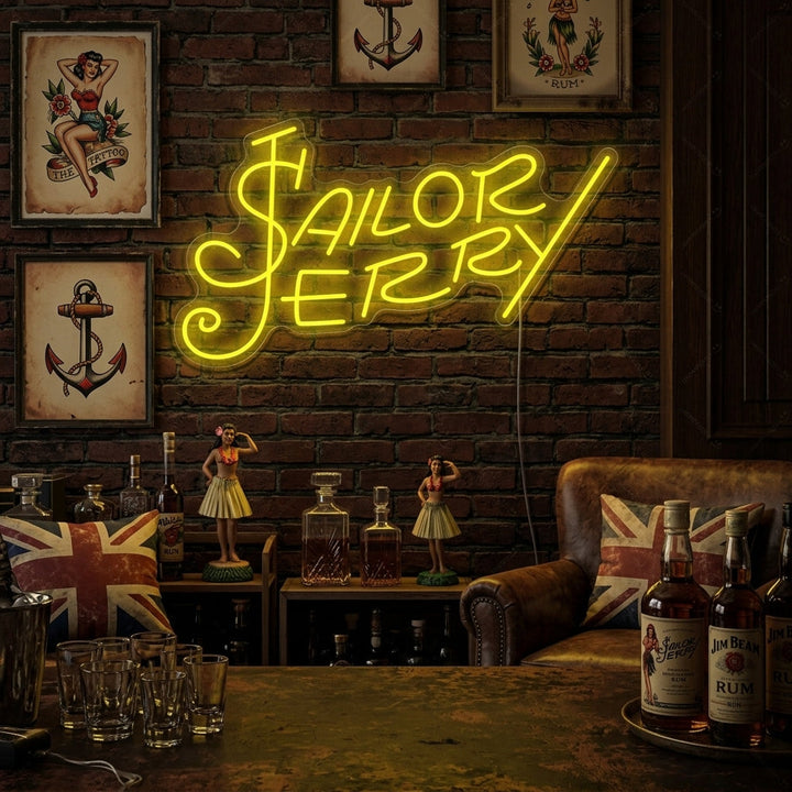 "Sailor Jerry Rum" Letrero de neón