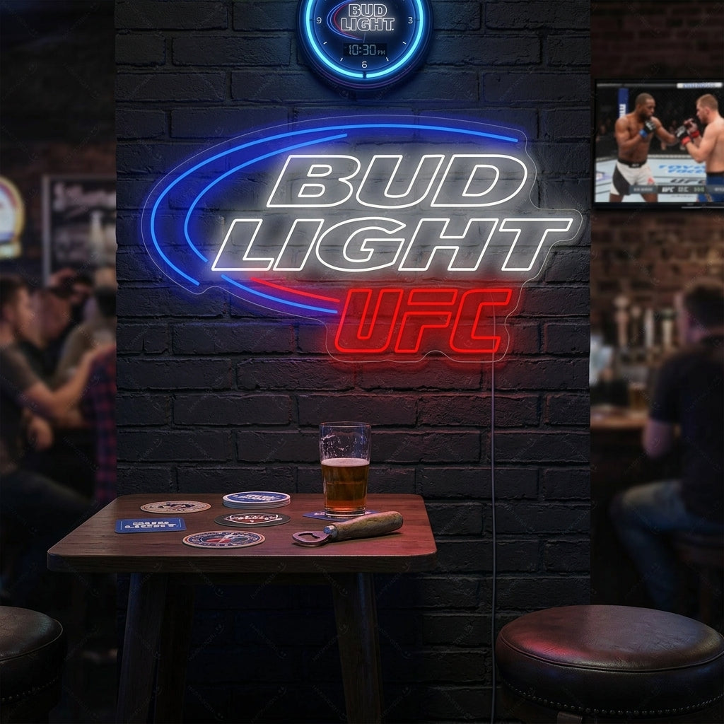 "Bud Light UFC" Letrero de neón