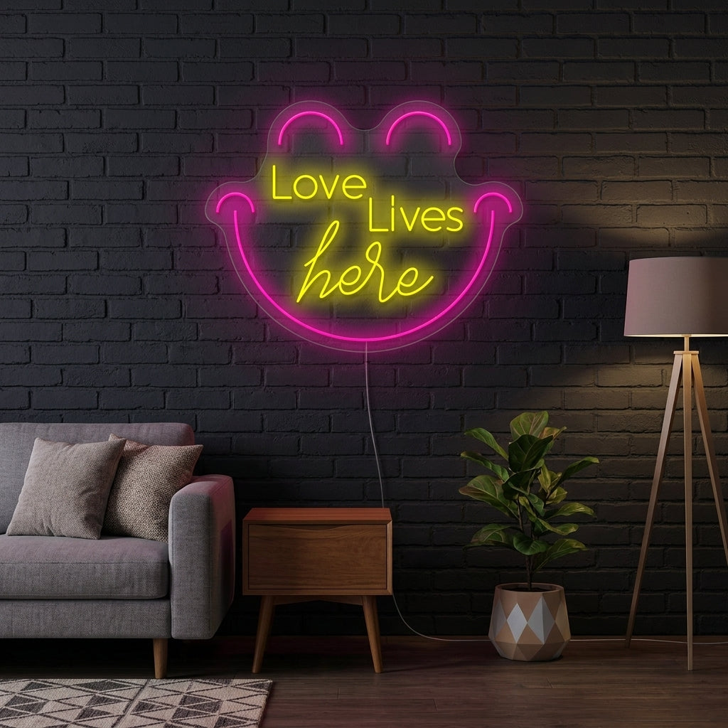 "Love Live Here" Letrero de neón
