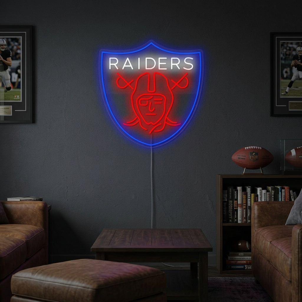 "Raiders" Letrero de neón