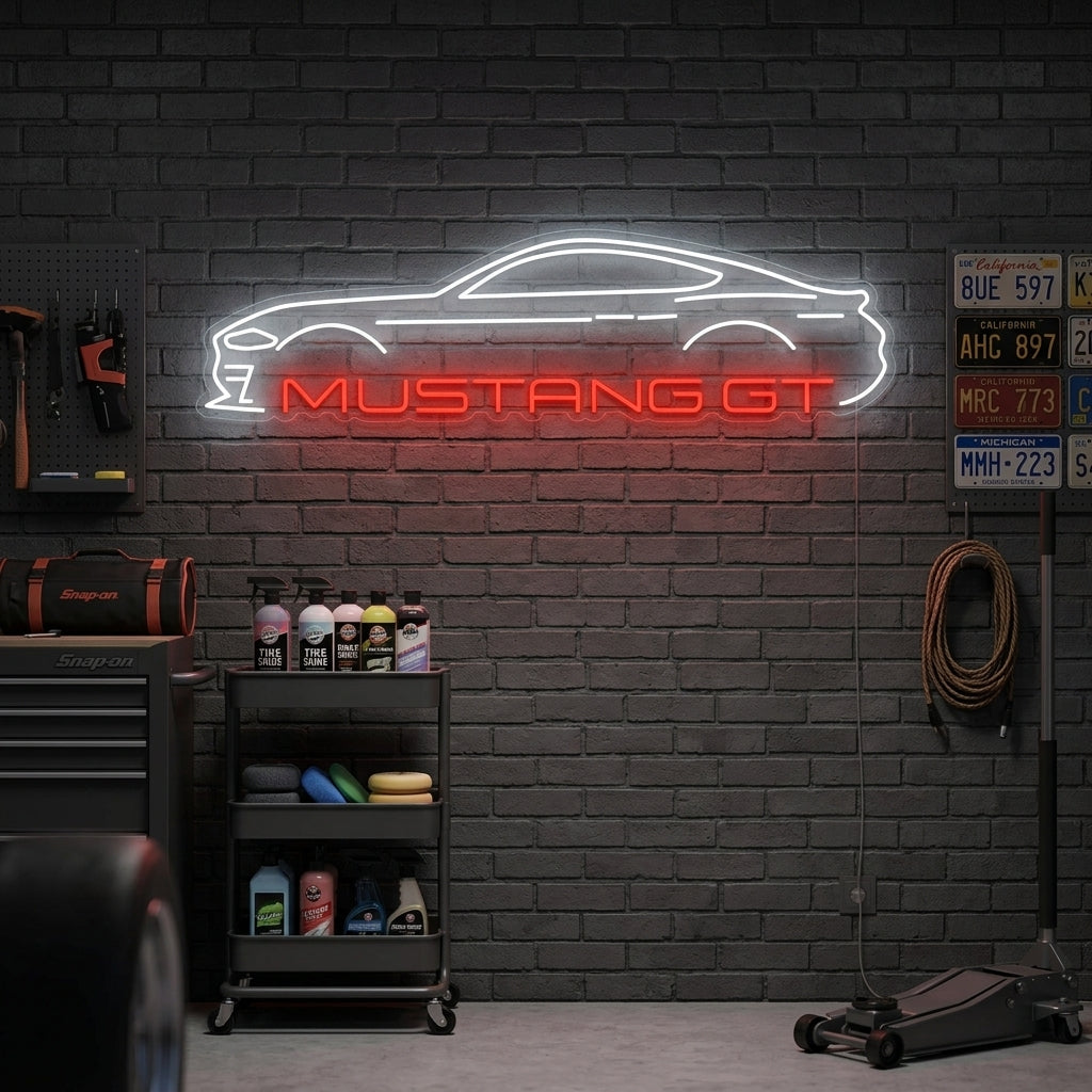 "Mustang GT" Letrero de neón