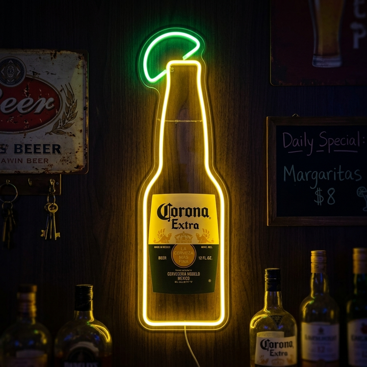 "Botella de cerveza Corona" Letrero de neón