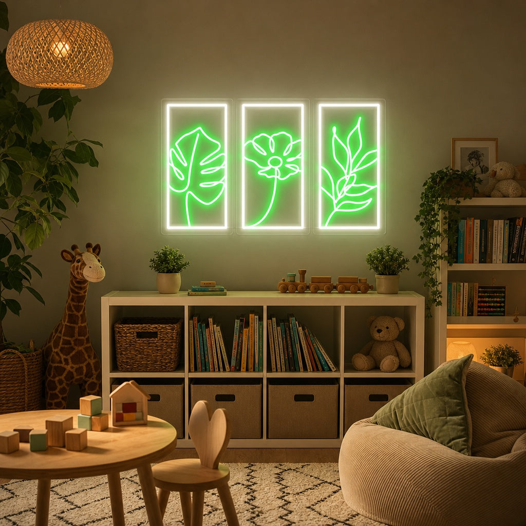 "Flor 3D" Letreros Neon