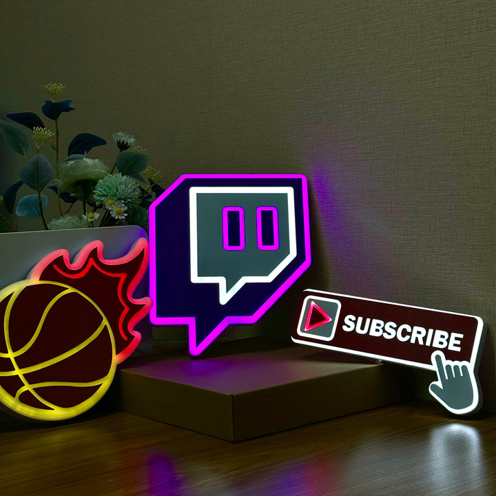 "Logotipo de twitch" Neon Like