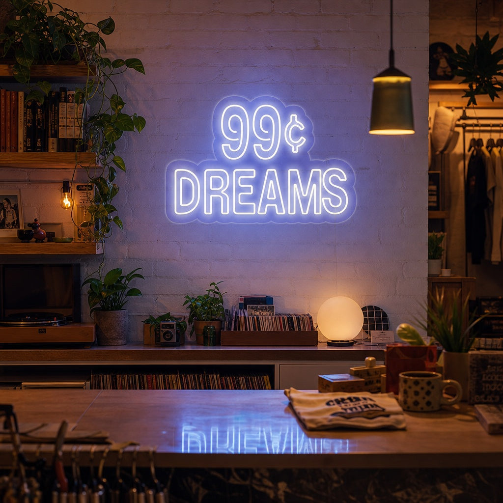 "99 Cent Dreams" Letreros Neon