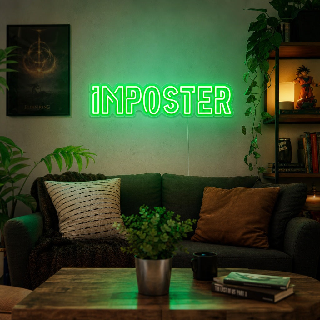 "Imposter, Decoracion De Habitaciones De Juegos" Letreros Neon
