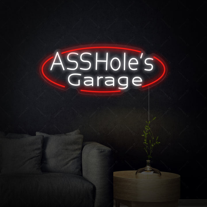 "Assholes Garage" Letreros Neon
