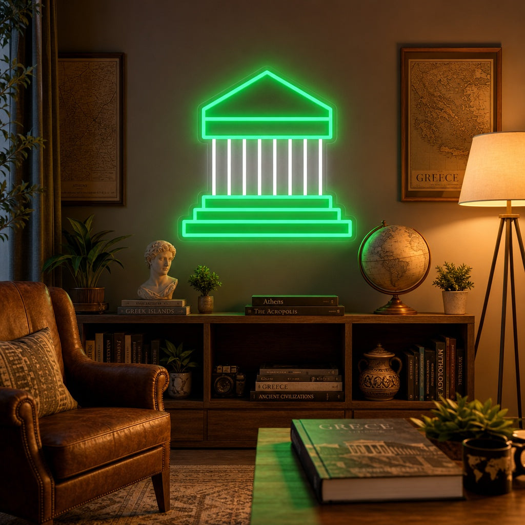 "Acrópolis De Atenas Y El Partenón" Letreros Neon