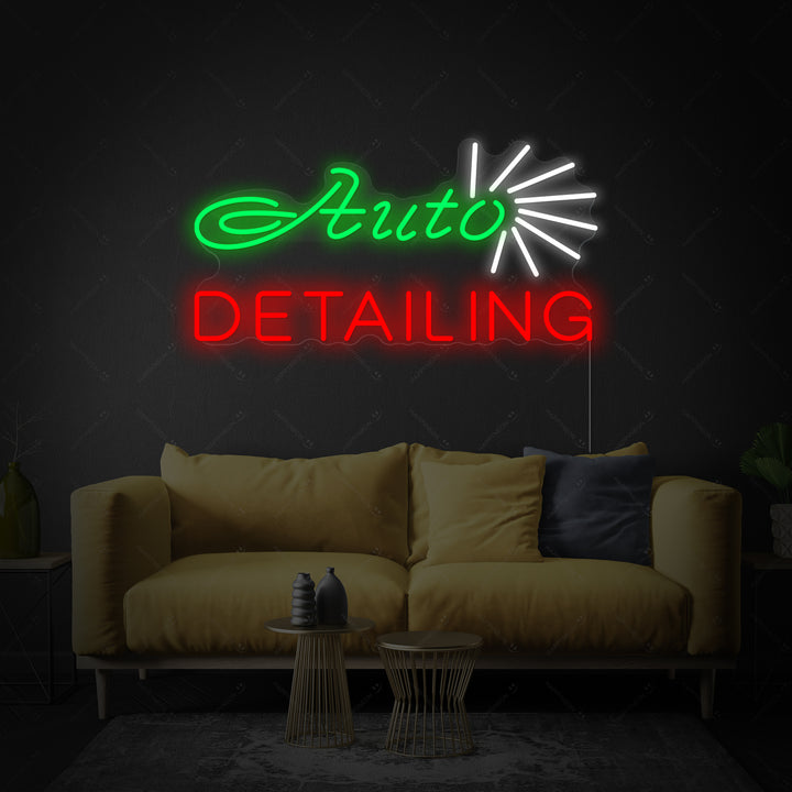 "Tienda, Auto Detailing" Letreros Neon