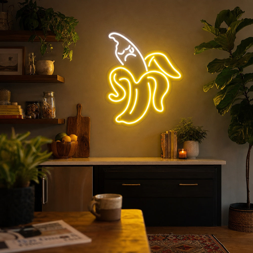 "Plátano, Fruta" Letreros Neon