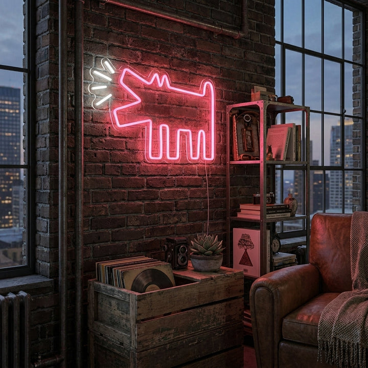 "Perro Ladrador, Decoracion De Habitaciones Infantiles" Letreros Neon