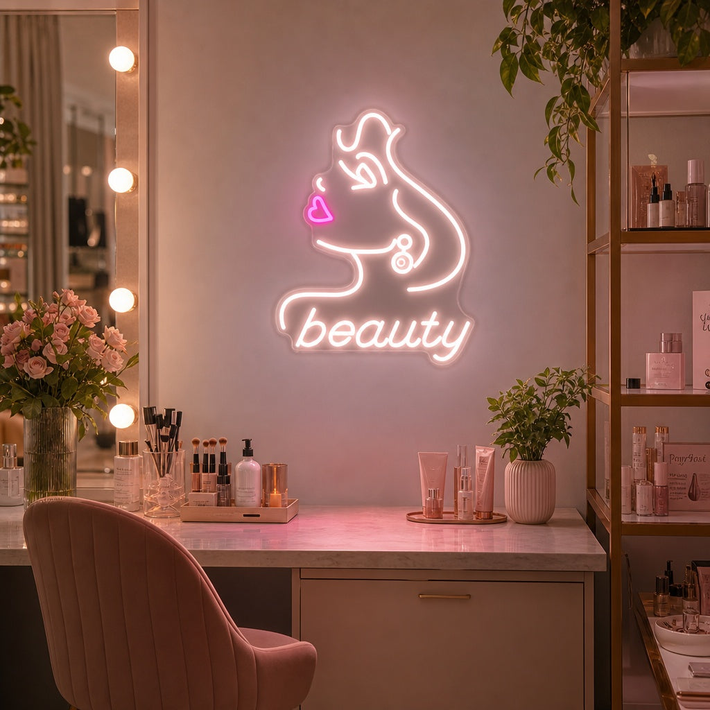 "Salón De Belleza Femenino" Letreros Neon