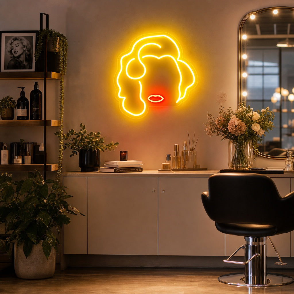"Chica Rubia" Letreros Neon
