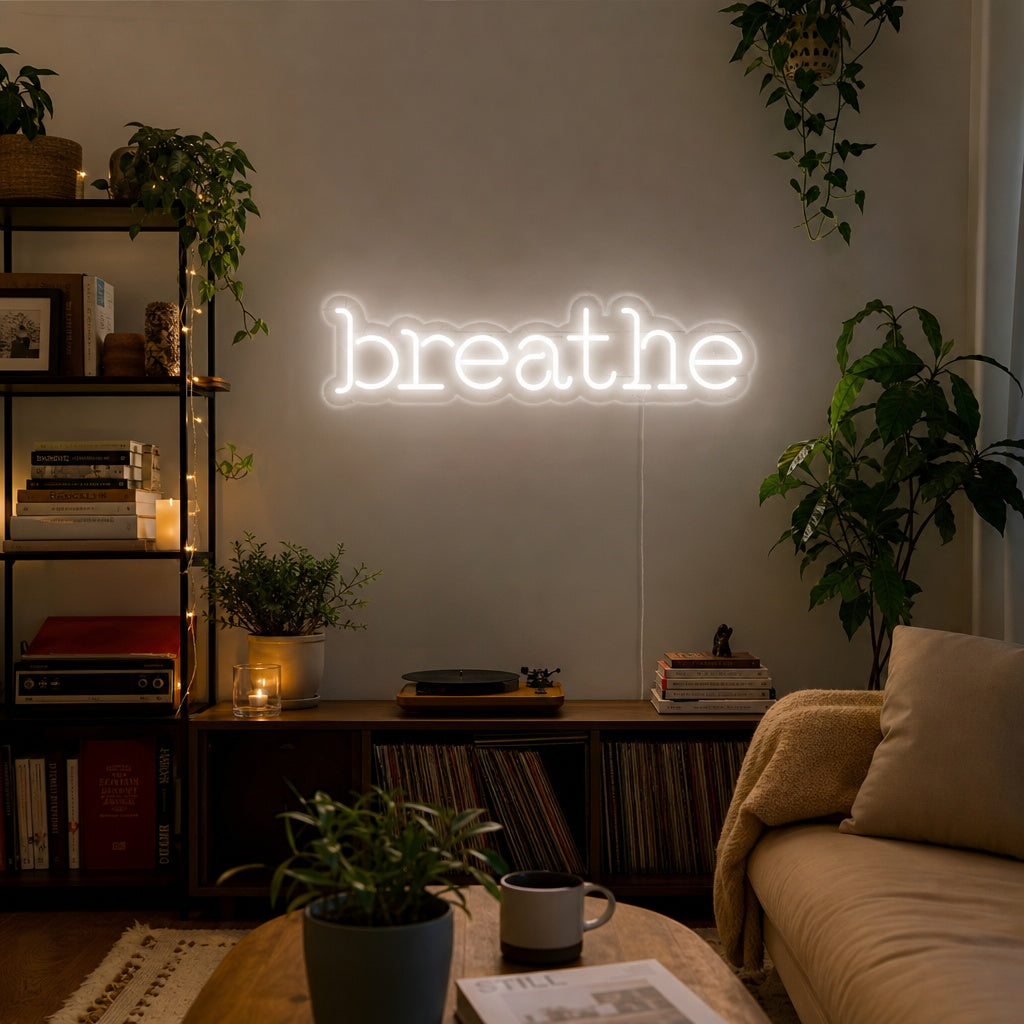 "Breathe" Letreros Neon
