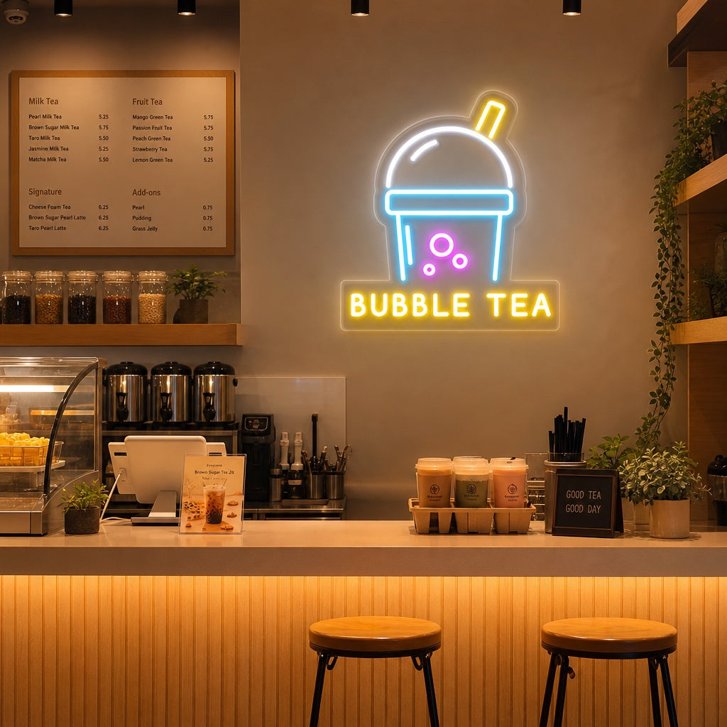 "Bubble Tea" Letreros Neon
