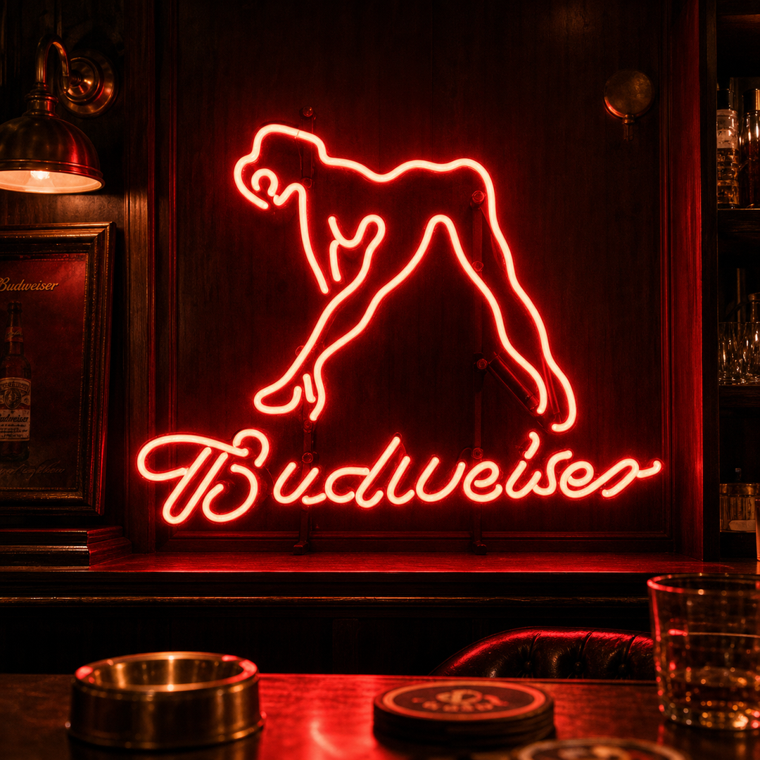 "Budweiser Girl" Letreros Neon