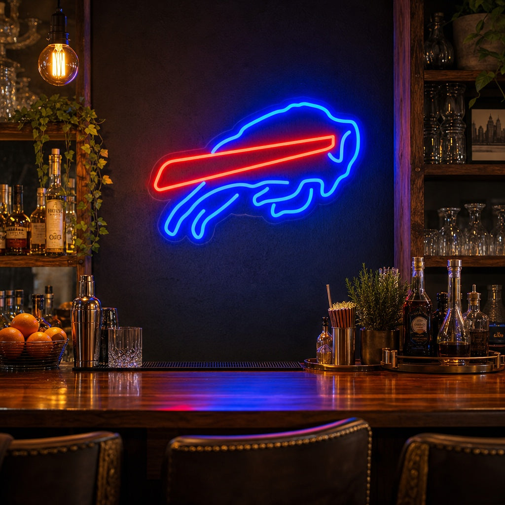 "Bar De Cerveza Buffalo Bills" Letreros Neon