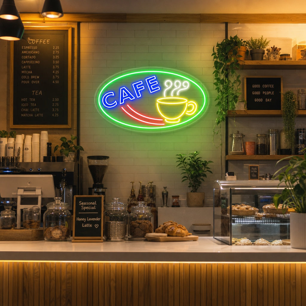 "cooffee, taza de café" Letreros Neon
