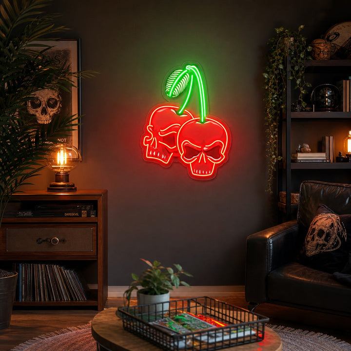 "Cráneo" Letrero de neón LED impreso con UV