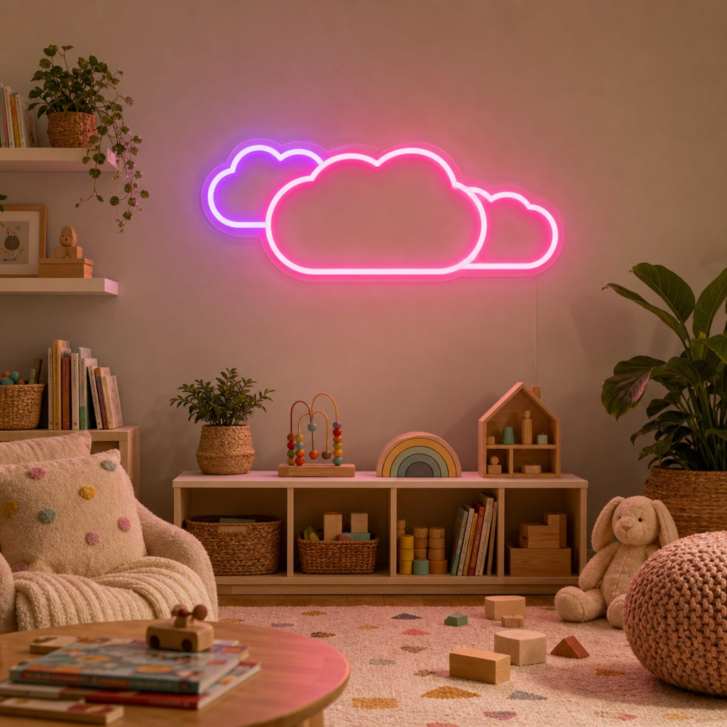 "Nube, Decoracion Habitaciones Infantiles" Letreros Neon