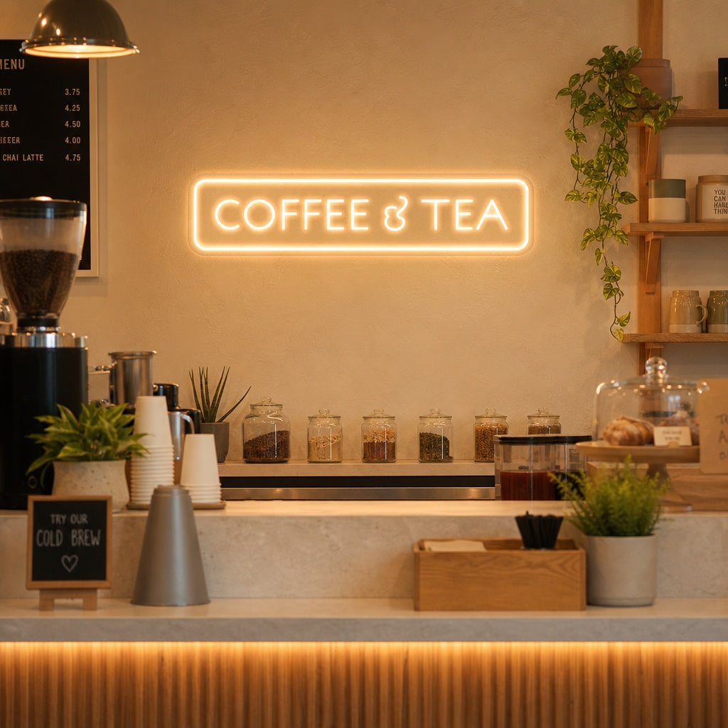 "Coffee And Tea" Letreros Neon